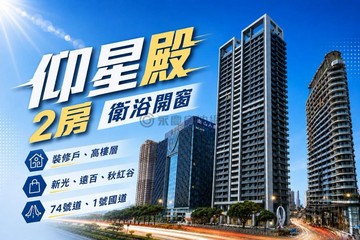 仰星殿｜高樓層視野｜雙面採光｜衛浴開窗｜輕裝潢｜台中市西屯區臺灣大道三段