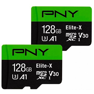[COSCO代購5] D147397 PNY 128GB Elite-X MicroSD U3/V30/A1 記憶卡含SD轉接卡 2入