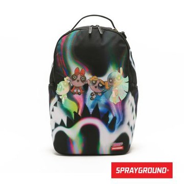 SPRAYGROUND-飛天小女警彩虹全像後背包-黑色