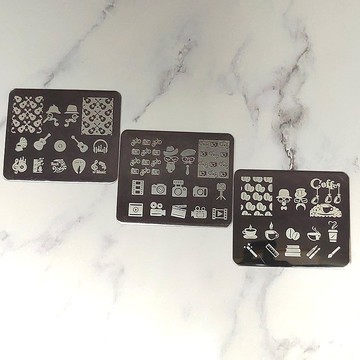 BEnails美甲轉印鋼板 翹鬍子假文青(小方版)FS03-1指甲彩繪印花板