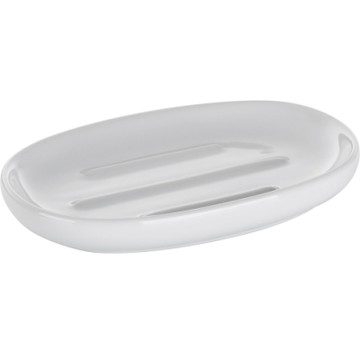 《KELA》Isabella陶製肥皂盒-白-- 肥皂架 香皂碟 皂盒