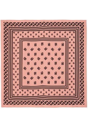 Monogram Printed Silk Twill Scarf