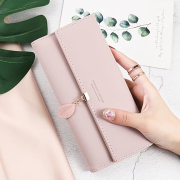 潮牌真皮長款錢包女2025新款時尚折疊卡包手拿包韓版女士錢夾皮夾