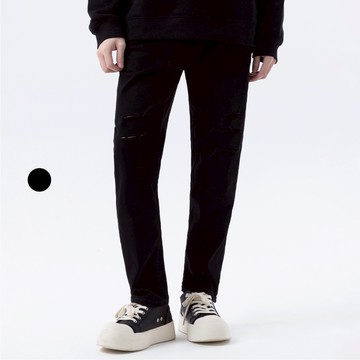 50% Fifty Percent｜6CM刀割造型彈力窄管牛仔褲【期間限定】｜02459651012