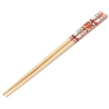 小禮堂 米菲兔 天然竹筷 21cm (粉蘋果) 4973307-571282