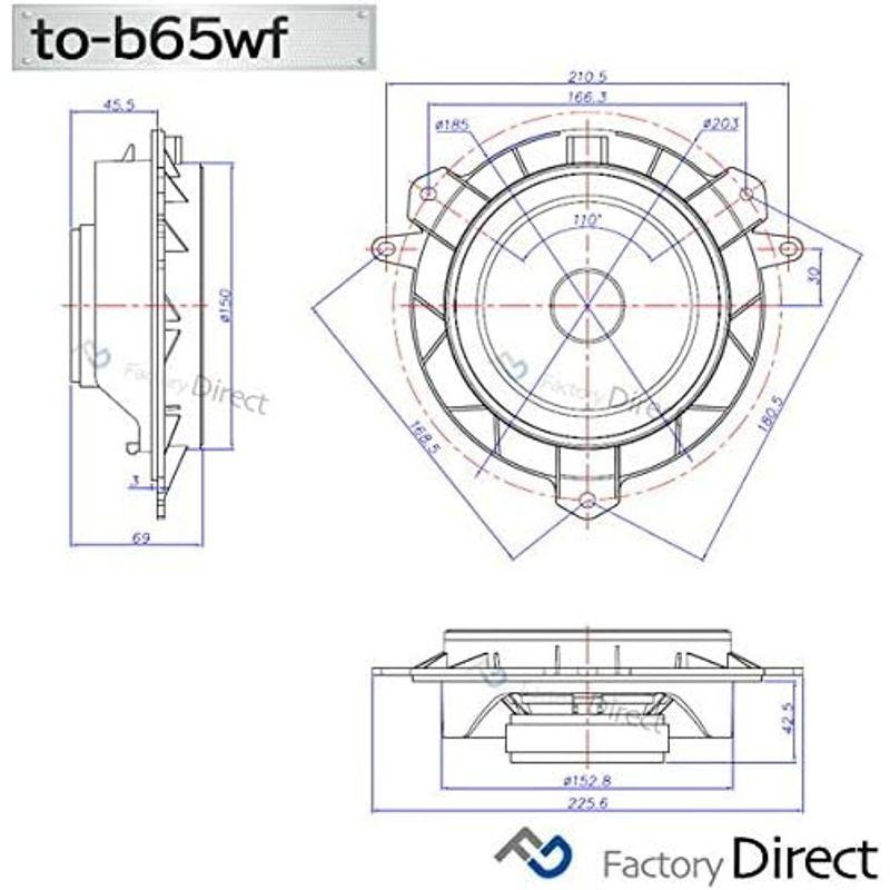 ファクトリーダイレクト トヨタ専用設計スピーカー fd-to-exb65wf-315