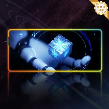 【RGB炫彩發光】電競鼠標墊 遊戲鼠標墊 鍵盤墊 大號加厚 鎖邊工藝 專業電競 防滑底座 遊戲玩家必備