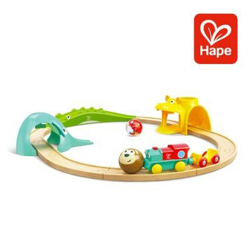 奇哥官方旗艦 德國Hape 叢林動物鐵路組合