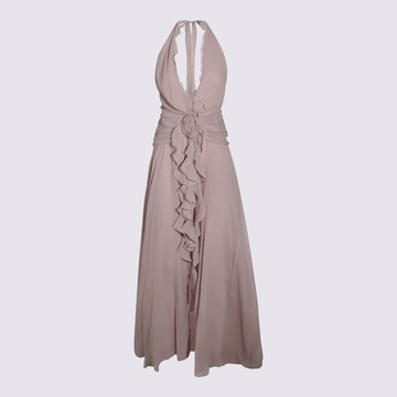 Blumarine Grey Silk Dress