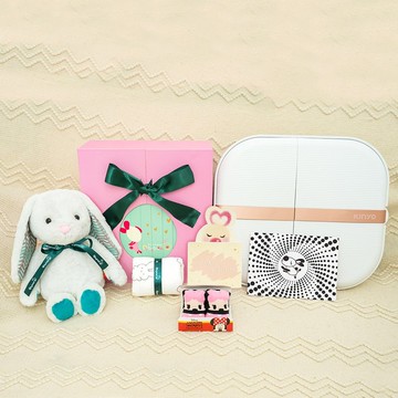 【客製】舒緩足浴組-安撫娃娃+萬用巾+足浴機 滿月禮盒彌月禮盒