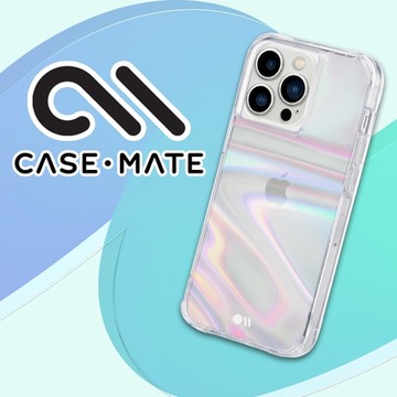 美國 CASE·MATE iPhone 14 Pro Soap Bubble 幻彩泡泡環保抗菌防摔保護殼