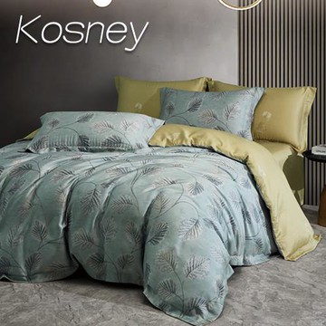 KOSNEY  羽然  特大100%天絲TENCEL四件式兩用被床包組