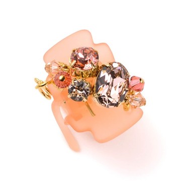 COMPLEX BIZ 施華洛世奇 橘底水晶 甜心夾