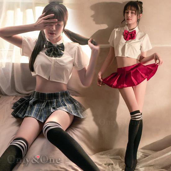 制服 セクシーコスプレ ミニスカ 女子高校生 チェック有り 9カラー(ポスト投函発送対応) | LINEブランドカタログ