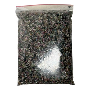 天然五色水晶石 水晶粒 聚寶盆 魚缸 造景  1kg  多色