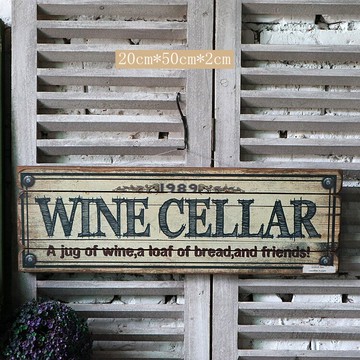 family木板畫壁掛 家居裝飾品 復古做舊板畫 1入