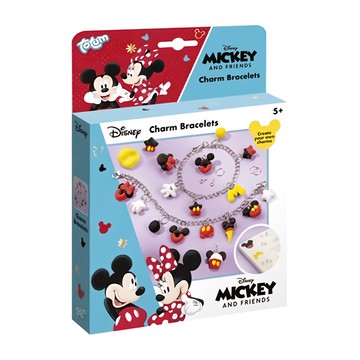 totum 迪士尼 米奇與朋友們 手作造型手環  含模具  4色黏土  金屬圈  鏈條  米奇米妮  1組