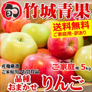 品種おまかせ 訳あり りんご 5kg (ご家庭用 11～30玉入り 生食可)