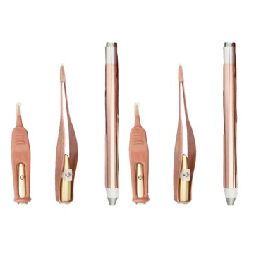 多用途發光耳勺三件套 1入 不銹鋼+ABS  2組