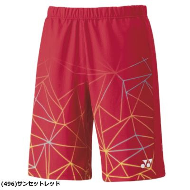 YONEX ヨネックス メンズニットハーフパンツ サンセットレッド S
