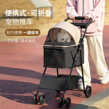 🔥優選🔥寵物推車貓狗外出輕便可折疊不可分離遛狗溜貓中小型寵物代步車