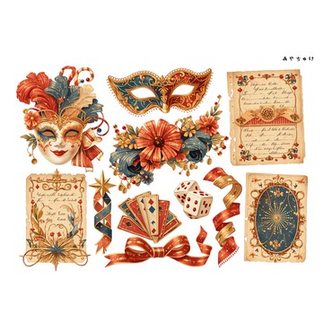 【六月新品】20-134-0148 剪裁紙 馬戲團風格