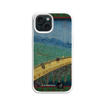 iPhone 15 SolidX 白 - Van Gogh Museum - 雨中橋：仿歌川廣重