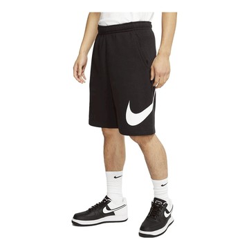 Nike Sportswear Club Graphic Shorts 'Black White'