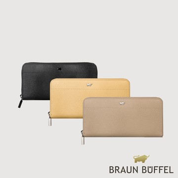 【BRAUN BUFFEL】依雅娜 8卡拉鍊長夾-多色賣場(德國小金牛台灣總代理)/BF853-602