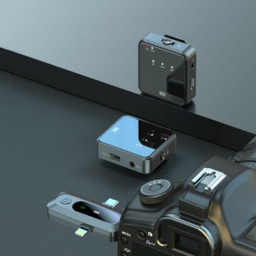 跨境新款L09方麥無線領夾麥克風三合一專業戶外直播降噪迷你話筒【宜家良品百貨】