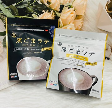 潼漾小舖 日本 九鬼産業 拿鐵風味黑芝麻粉 150g / 無糖芝麻拿鐵粉 100g