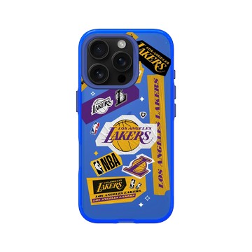 iPhone 16 Pro Clear 激光藍 - NBA - 拼貼系列-洛杉磯湖人 L.A. Lakers - Collage
