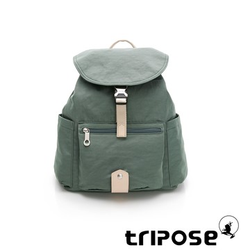 tripose MEMENTO微皺尼龍輕量後背包-小 煙波綠