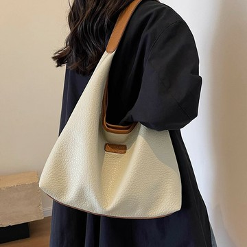 高級質感軟皮大包包女2023新款潮韓系百搭單肩包大容量通勤托特包