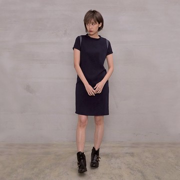 個性宣言拼接直筒洋裝 Statement Splicing Straight Dress D143