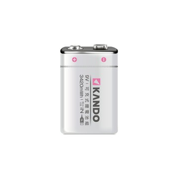 Kando 9V 方型 USB充電式鋰電池 (UM-9V)