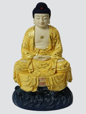 高26cm 日式淡彩金釋迦佛(大)