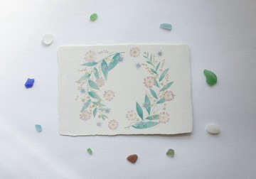 和紙明信片【花之環】