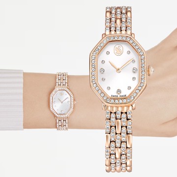 SWAROVSKI 施華洛世奇 Dextera 永恆優雅水晶八角手錶 女錶-32 x 23mm(5715517)