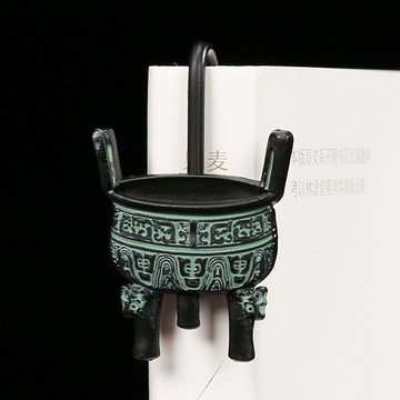 中國民族特色小禮品復古仿青銅器金屬司母戊鼎書簽手工藝品送老外