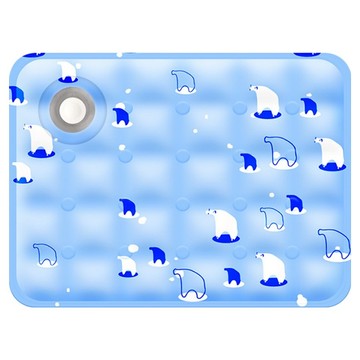 寵物涼墊  1個  M(50 x 40cm)  淺藍北極熊