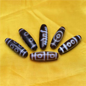 圣飾奇緣 至純龍鱗山水天珠天然西藏真品掛繩鎖骨項鏈男手串女士