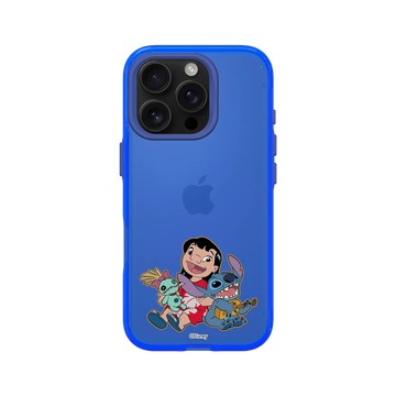 iPhone 16 Pro Clear 激光藍 - 迪士尼-史迪奇 Disney Stitch - 經典系列-Ohana是家人