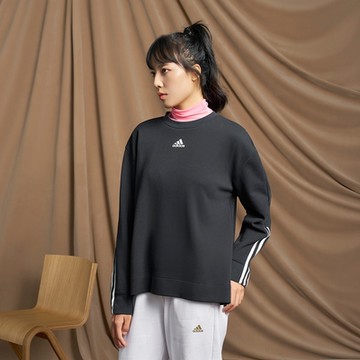 【adidas 愛迪達】 ESSENTIALS 長袖上衣 大學T 女 GS1348