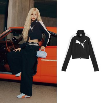 Puma 立領外套 Future Archive Jacket 歐規 短版 黑 白 雙向拉鍊 ROSE同款 63212301