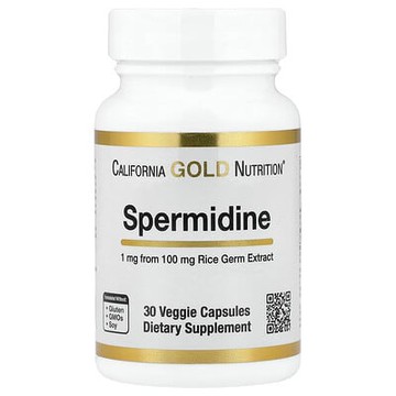 California Gold Nutrition, 亞精胺，稻米胚芽提取物，1 毫克，30 粒素食膠囊