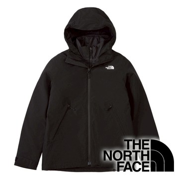 【THE NORTH FACE 美國】女Dryvent兩件式防水化纖連帽外套『黑』NF0A8FJW