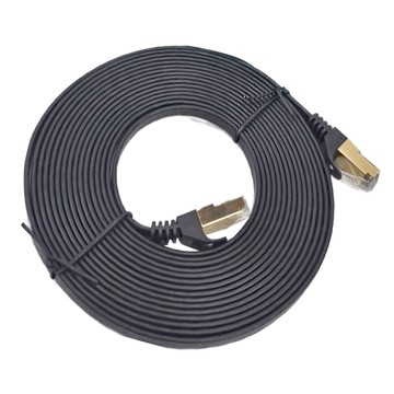 i-gota 愛購它 Cat.7超薄型高速網路線 24K鍍金端子 RJ45水晶頭  黑色  1條  5m