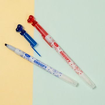史努比｜日貨史努比公仔雙頭消色筆 文具 史努比 公仔 修正 筆 消色筆 文書 SS235 rfunshop