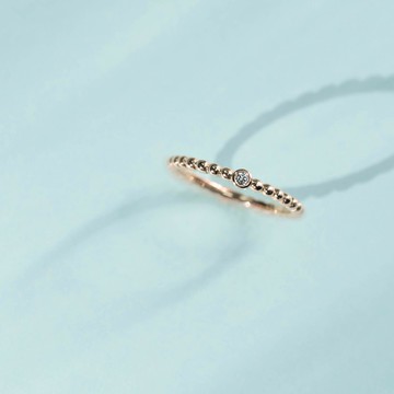 K14PG×鑽石0.02克拉/球狀鑽石